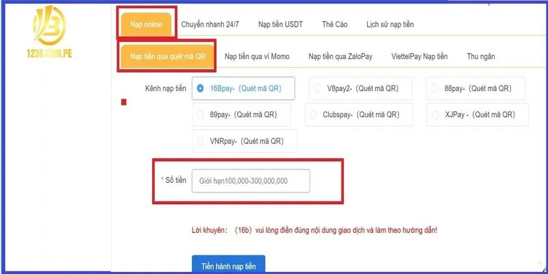 Quét mã QR nạp tiền siêu nhanh và rất an toàn